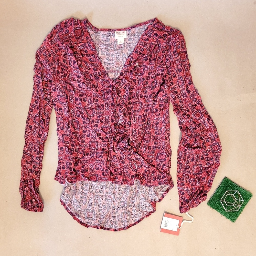 ‼PROMO NWT Mossimo Woman Blouse Ruffle Trim